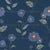Midnight blue bohemian floral pattern Image