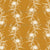 Hand Drawn White Floral and Spiral Motifs and Leaves on Yellow Ochre Wallpaper Image