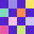 Bright Multicolor Stitched Checkered Patchwork on Ultra Violet Purple Image