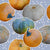 Pumpkins Dots Faded Denim Blue Image