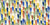 Large Mediterranean Hues Loose Impressionist Brush Strokes Multicolor Cobalt Terracotta Yellow Olive Image
