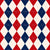 Argyle Pattern, White Red Navy Blue, Orange Stitching Image