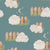Sleepy Sheep in Teal Wallpaper - Count Sheep Collection Image