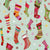 Colourful Knitted Christmas Stockings Green Image