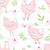 Spring Pink Chickens and Floral Image