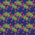 Christmas Simple Holly and Berry Horizontal Pattern Navy Blue Image