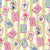 Preppy Mahjong Tile Stripe in Pink and Lime Image