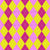 Argyle Pattern, Yellow Pink Baby Pink, White Stitching Image