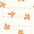 Lemon Blossom Scattered Floral Hand Drawn Pattern Orange and White Image