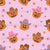 Howdy Pumpkins on Dusty Pink, part of the 