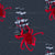 Kraken & Ship on Dark Waves, Kraken & Ship Collection by Patternmint Image