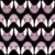 Sphinx Cat Chevron. Lilac and Purple on Black Image