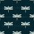 Vintage Dragonfly Pattern Dream Dragonfly Collection on Midnight Blue Wallpaper Image
