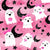 Adorable Pink Ghosts and Black Moons Pink Ombre Halloween Image