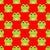 Cute Cartoon Frogs on Red Image