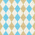 Argyle Pattern, White Baby Blue Beige, Orange Stitching Image