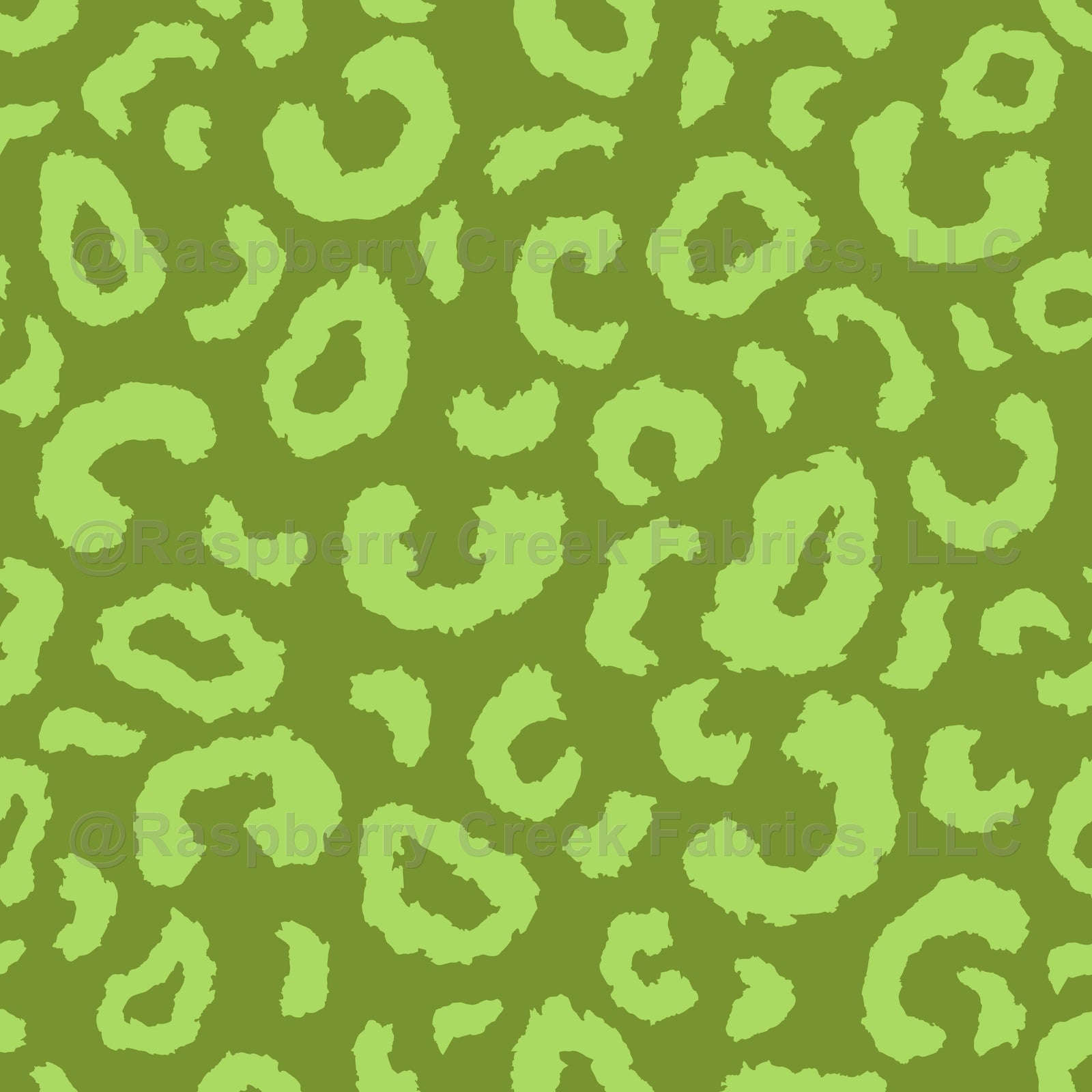 Large Print Spring Green  light on dark Leopard wallpaper.
