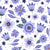 Periwinkle Folk Floral on White Image