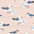 Seagulls and terns playing with beach balls - light pink and blue Image