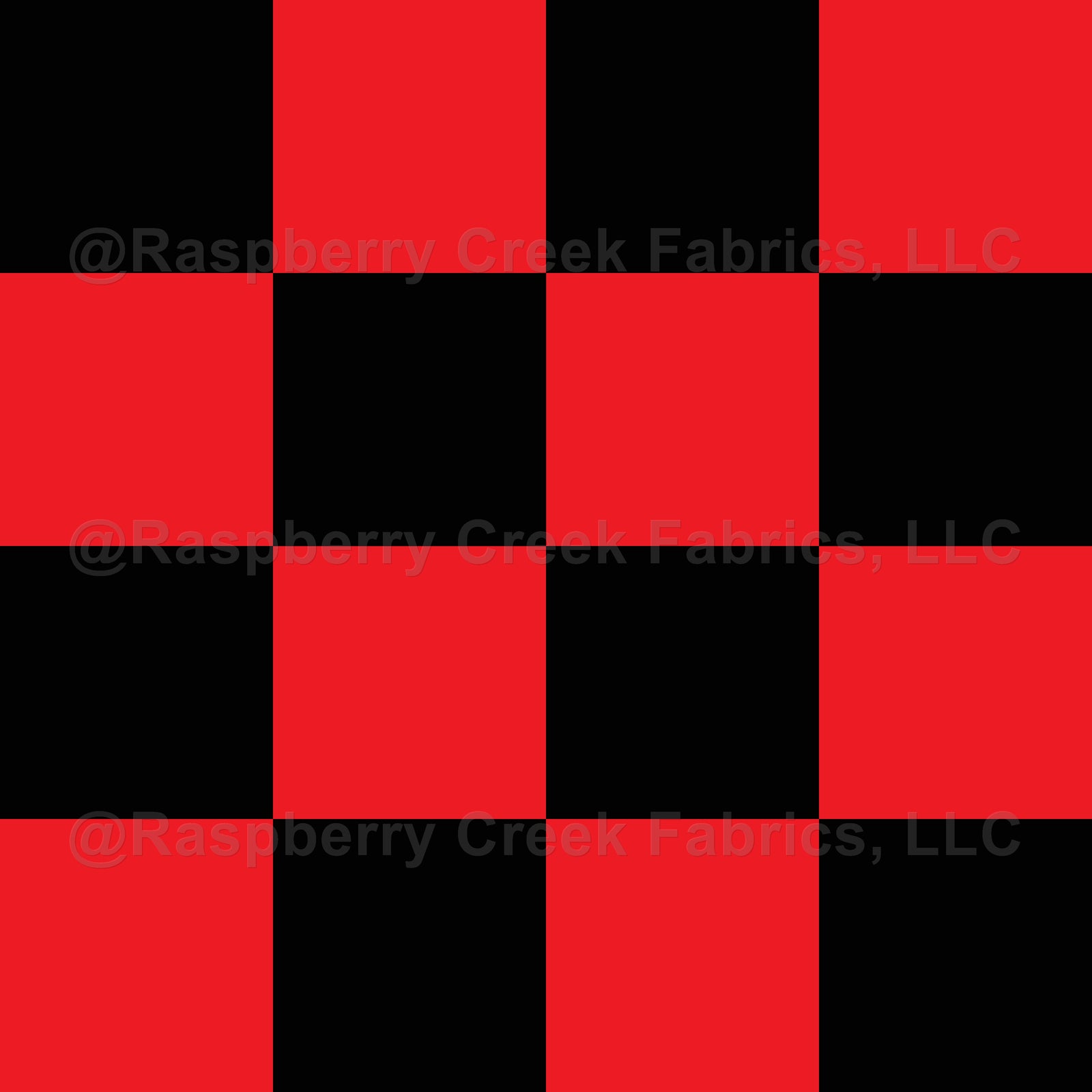 Solid Black and Red Checkerboard Squares Wallpaper, Raspberry Creek Fabrics, watermarked