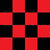 Solid Black and Red Checkerboard Squares Image