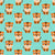 Cute Cartoon Baby Tiger on Blue Green Wallpaper Image