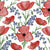 Poppies & Freedom - Watercolor Poppies & Lavender Wallpaper Image