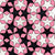 Primitive stars black and white on pink Image