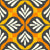 Beige Black Abstract Leaves and Bright Orange Yellow Groovy Checks Wallpaper Image