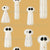 Boho Ghosts Gold - Cute Ghosts On A Gold Background Image