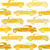 Yellow Gold Vintage Cars on White Image