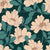 summer florals eggshell on green Image