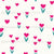 Valentine's Day Floral Hearts on White Image