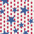 Patriotic Celebration Blue Stars on Red Dots Image