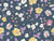 springtime floral garden, tossed, lilac, yellow, white, navy, variety Image