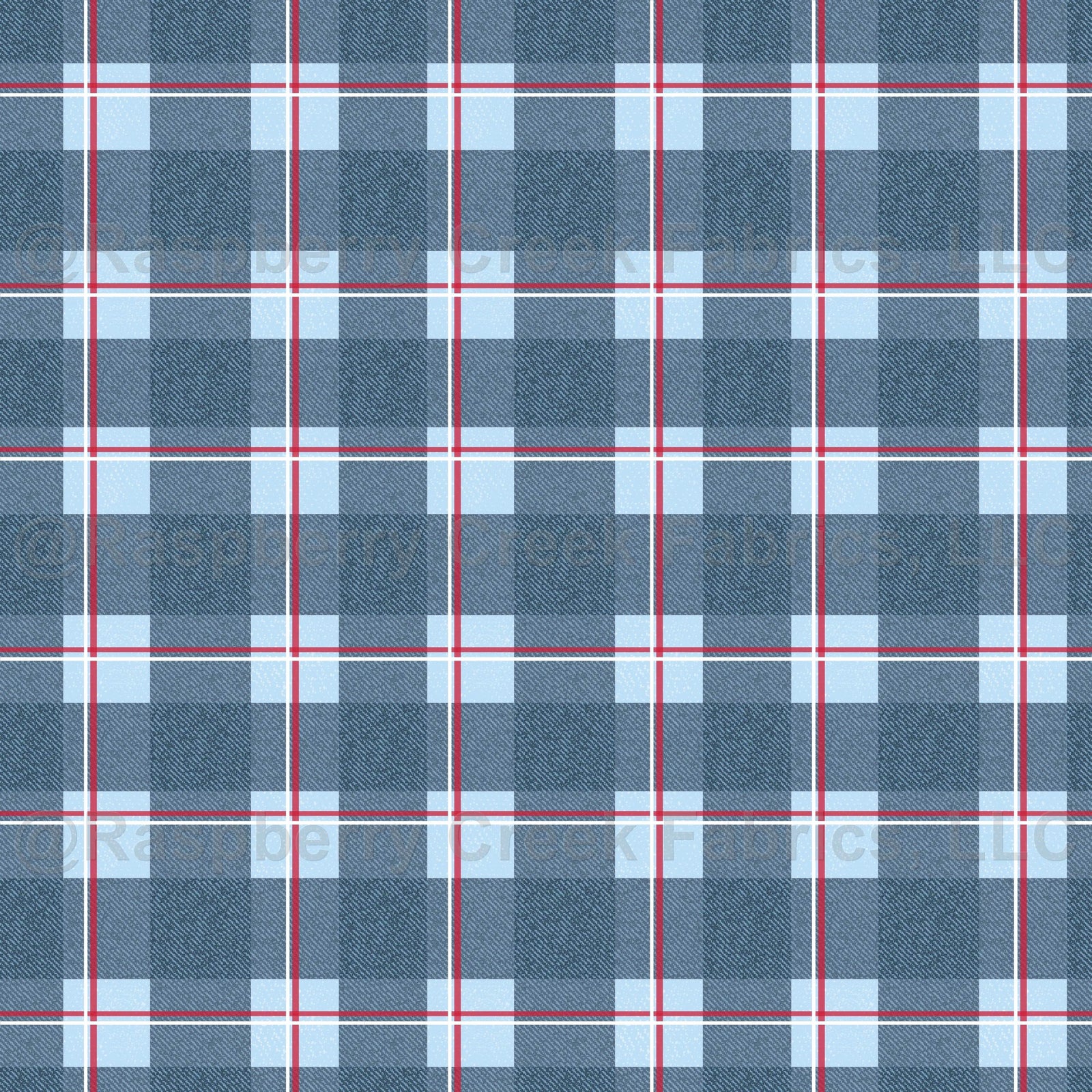 Plaid, flannel, winter, fall, boys, light blue, blue, red, boys, girls, kids, men, country, coordinate Fabric, Raspberry Creek Fabrics