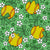 Softball Daisy Floral with Bows and Stars in Green Image