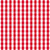 Gingham Check fabric In White And Christmas Red Image