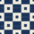 Modern Minimalist Geometric Blocks in Navy Blue & Ivory Beige - Cheater Quilt - Bookish Blocks - Midnight Navy Blue Image