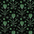 Midnight Retro Green Flowers Image
