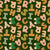 Merry Christmas Gingerbread Cookie Letters on Green Image