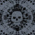Tie dye shibori skulls pattern. Black and grey Image