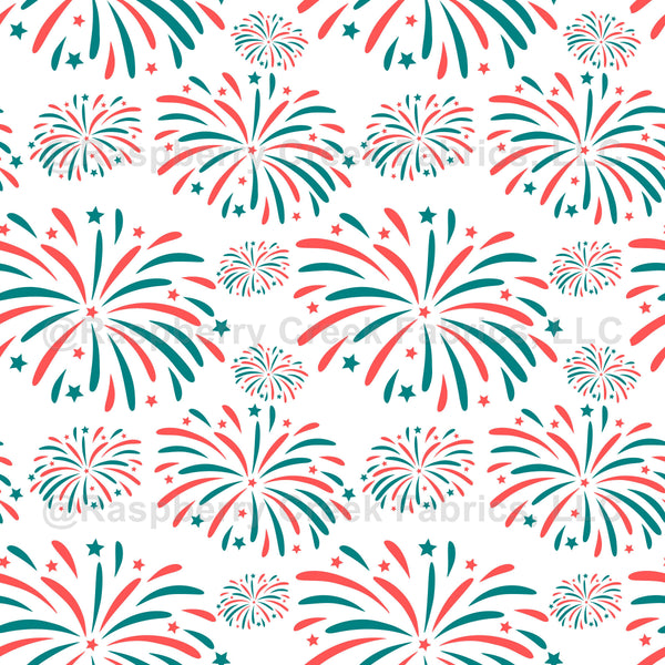 Red and Blue Fireworks - Raspberry Creek Fabrics