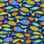 Fish Among The Stars Collection: Fish in the Sea on Navy Blue Image