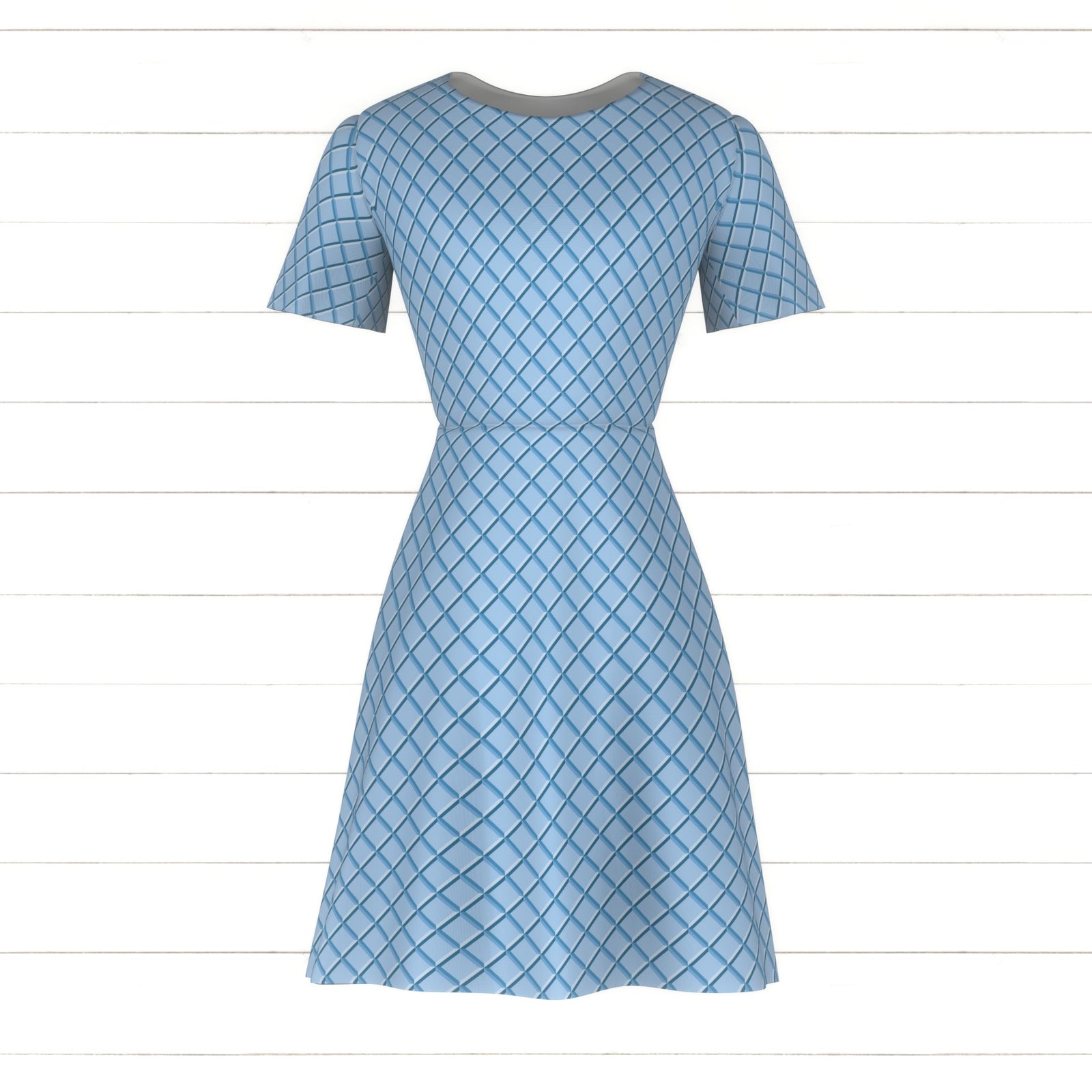Crispy Waffle Wafers Checkerboard Baby Blue
