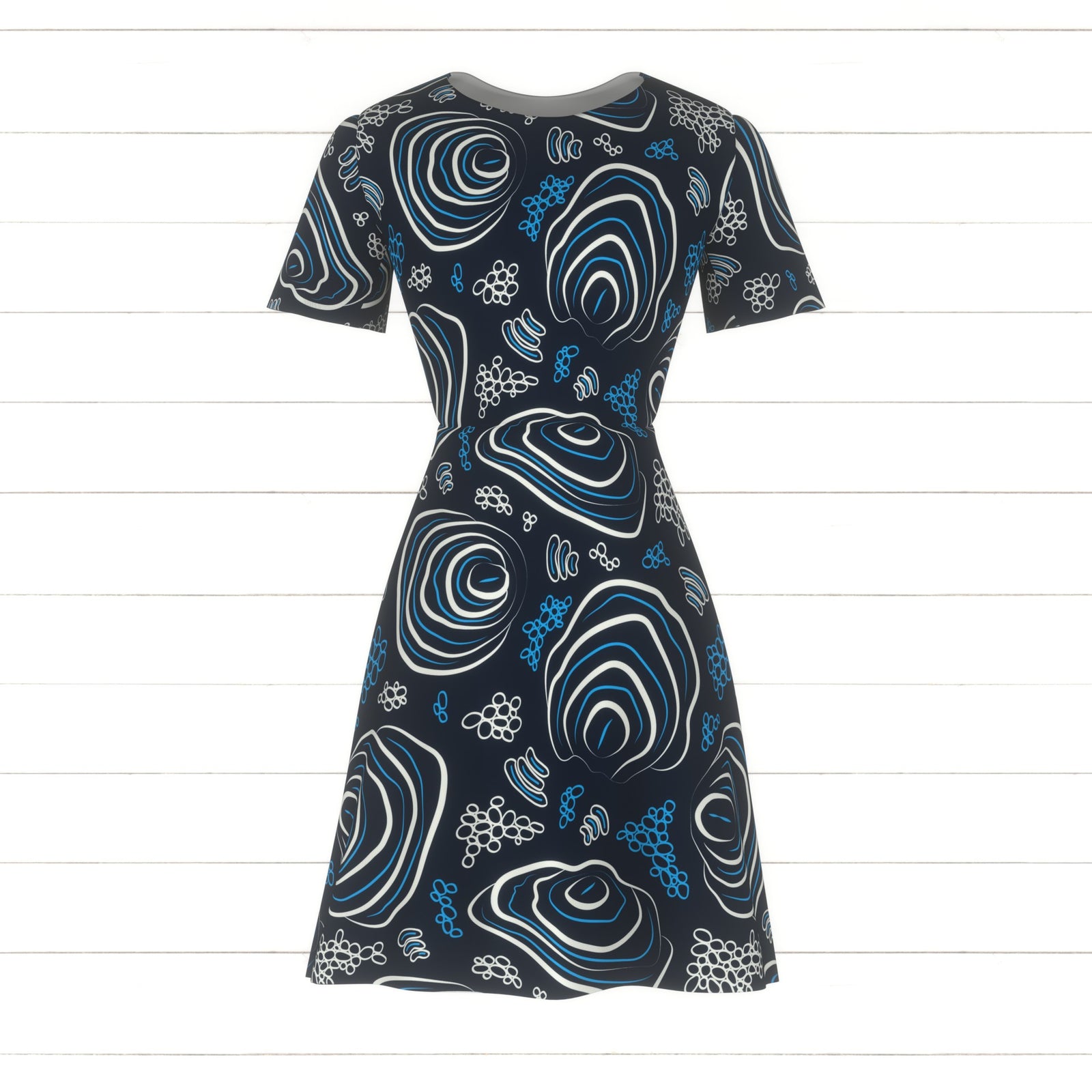 EMPEROR ANGELFISH NAUTICAL SEASIDE FISH NAVY BLUE. Special print for lake house decor or fishing lovers. This pattern represents the fun stripes and colors of the angelfish. Great for a underwater seaside touch, on the beach, or in the bathroom