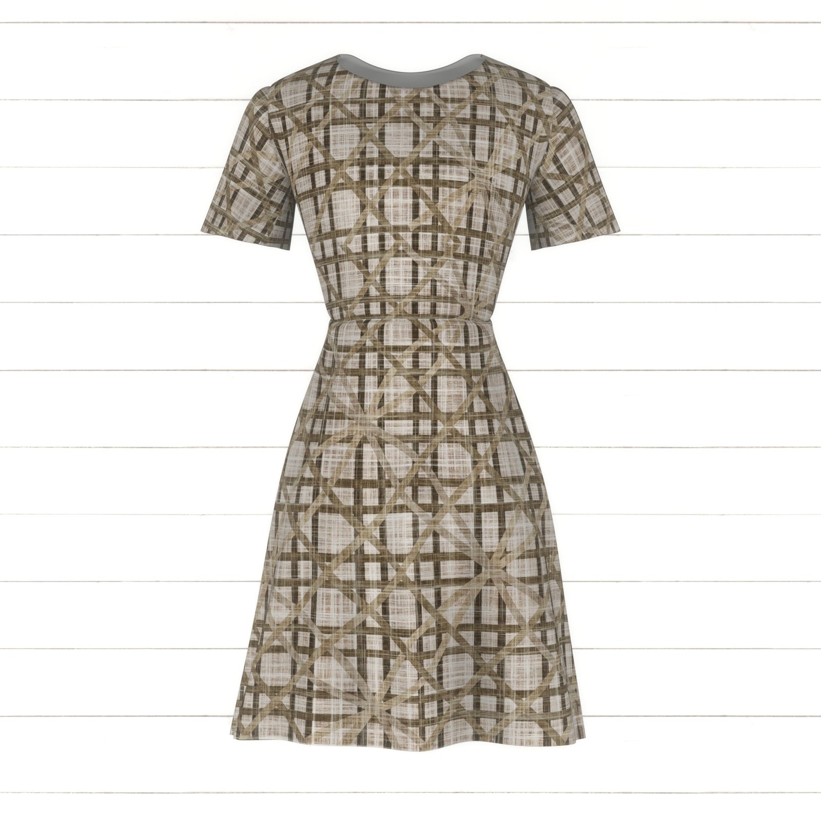 Woven Cane Rattan Lattice in Natural & Tan