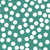 Teal polka dots - a sweet dot design featuring white spots on a teal background. Ideal for spring / summer (part of the “frogs and flora” collection) Image