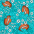 Team Spirit Football Cheer in Turquoise Image