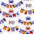 Maryland Crabs & Nautical Flags on Coastal Summer White, Maryland Nautical by Cassy's Color Creations Image